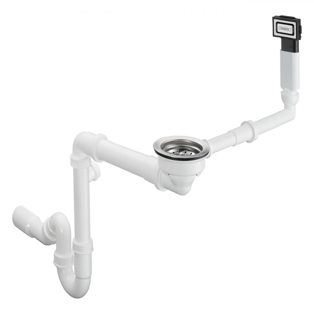 D16-10 сифон для гранитной кухонной мойки Hansgrohe, хром