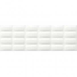 Кахель д/стіни WHITE GLOSSY PILLOW STRUCTURE 25х75