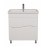 Тумба Альфа напольная 100 см белая с умывальником Элит