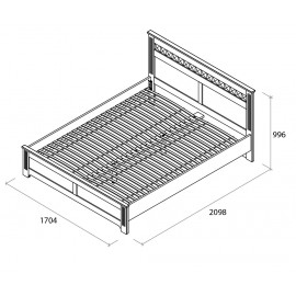 Кровать Бьянка1600 (1-5) без ламели