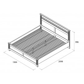 Кровать Бьянка 1800 (1-5) без ламели