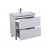 Тумба Венеция напольная 80 см Белая с умывальником Elite