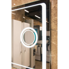 Зеркало Омега Люкс 100 см с LED подсветка, линза с подсветкой