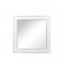 Зеркало Беатриче 80 см белый патина хром