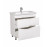 Тумба Альфа напольная 80 см белая с умывальником Frame