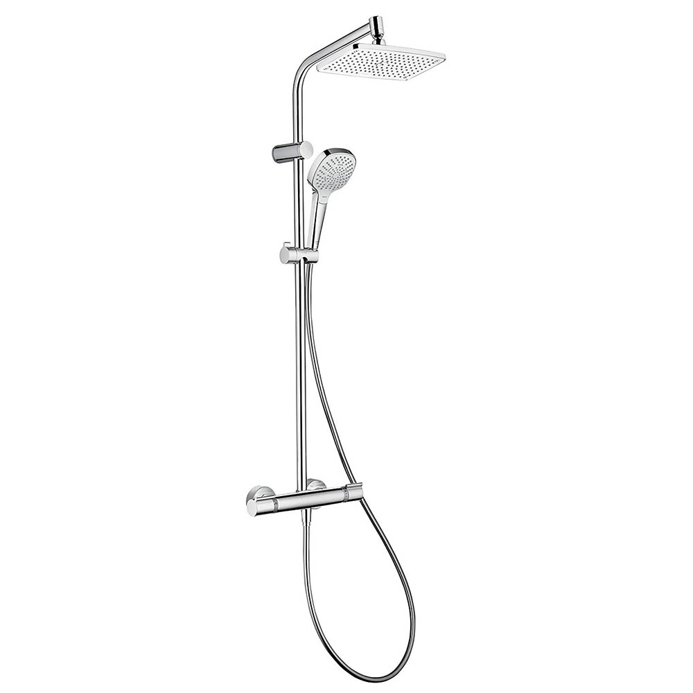 MYSELECT Showerpipe 240 душевая система с термостатом, белый/хром