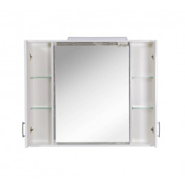 Зеркало Ассоль 100 см с пеналами и подсветкой