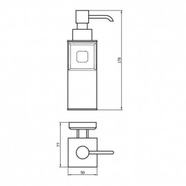 Дозатор для жидкого мыла (латунь) Леонардо 9932