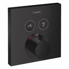 SHOWERSELECT термостат для 2х потребителей, скрытого монтажа, цвет покрытия чёрный матовый