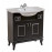 Тумба Беатриче 80 см черный патина хром с умывальником Нью Классик (позиция &quot;под заказ&quot;)
