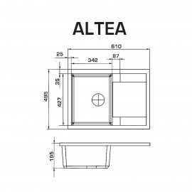 Гранитные мойки Altea