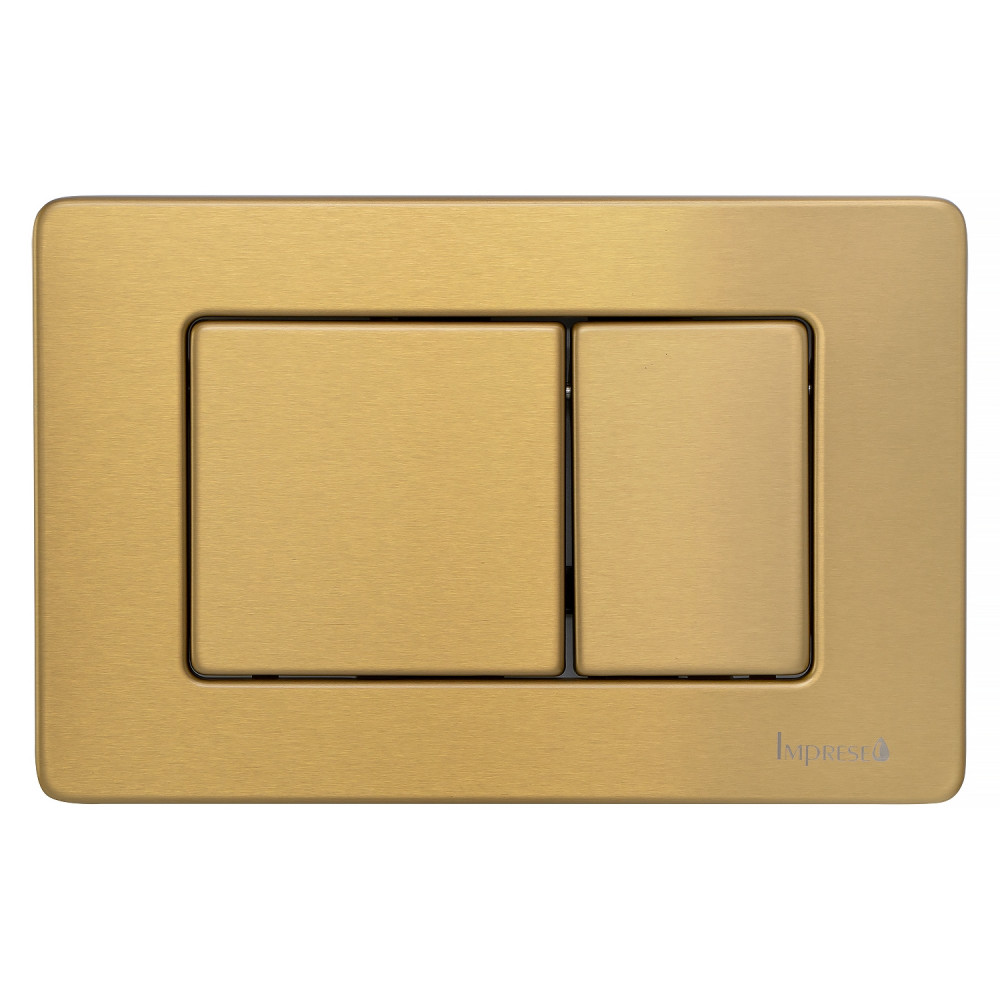 IMPRESE i7112, клавиша смыва, золото сатин, нержавеющая сталь