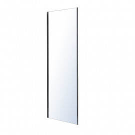 LEXO стенка боковая 90*195см для комплектации с дверью, прозрачное стекло 6мм, хром