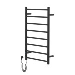 RONDO электрический полотенцесушитель L, 120W, 500*800мм, сталь 304, 8 перемычек круг, таймер, термостат 70°С, de la noche