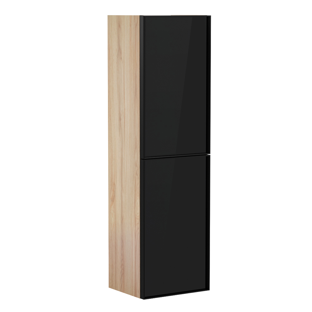 JOLLY пенал подвесной 138*40*34см, Oak+black