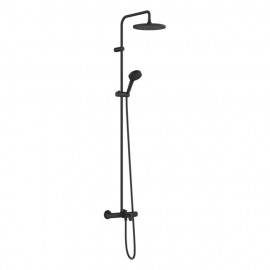 VERNIS BLEND душевая система Showerpipe 240 с термостатом для ванны, 1jet, цвет черный матовый