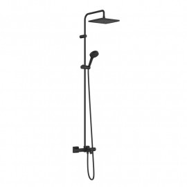 VERNIS SHAPE душевая система Showerpipe 240 с термостатом для ванны, 1jet, цвет черный матовый