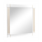 Зеркало Роял белый цвет 100 см патина золото