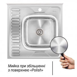 Кухонная мойка Imperial 6060-R Polish (IMP6060R06POL)