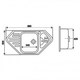 Кухонная мойка Imperial 9550-D Decor (IMP9550DDEC)