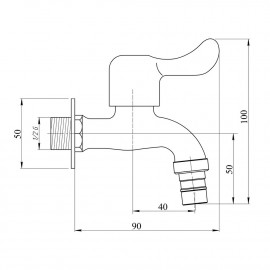 Кран садовый SW Delta 270