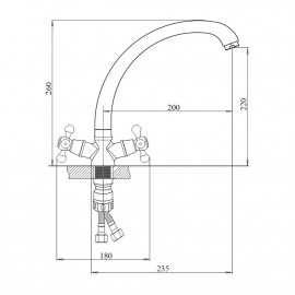 Смеситель для кухни SW Omega 273F