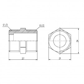 Ниппель SD Forte 1/2