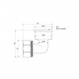 Уголок обжимной SD Plus 20х3/4