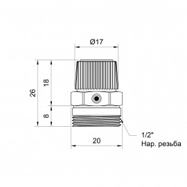 Кран Маевского Icma 1/2