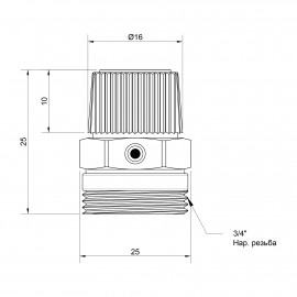 Кран Маевского SD Plus 3/4