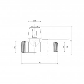 Кран радиаторный Icma 1/2