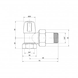 Кран радиаторный Icma 3/4