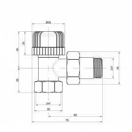 Кран радиаторный Icma 3/4