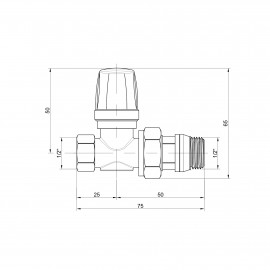 Кран радиаторный Icma 1/2