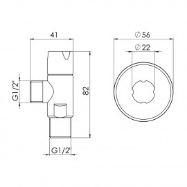 Кран приборный SD Forte 1/2