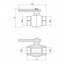 Кран шаровой PPR Alfa Plast 25