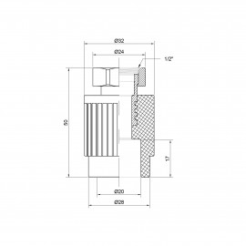 Муфта PPR Alfa Plast с накидной гайкой 20х1/2