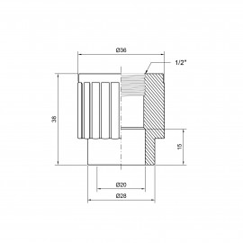 Муфта PPR Alfa Plast 20х1/2