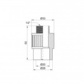 Муфта PPR Alfa Plast 20х1/2