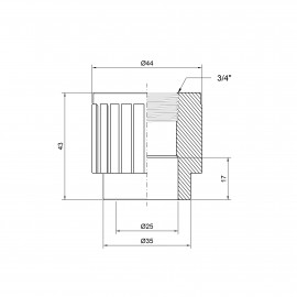 Муфта PPR Alfa Plast 25х3/4