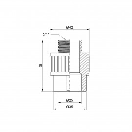 Муфта PPR Alfa Plast 25х3/4