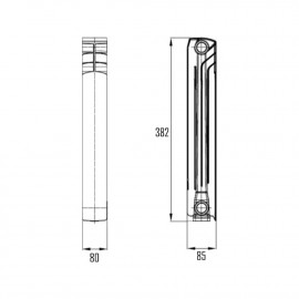 Радиатор алюминиевый Heat Line М-300А 300/85