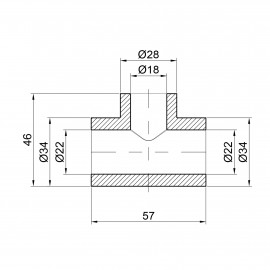 Тройник PPR Alfa Plast 25х20х25