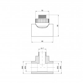 Тройник PPR Ekoplastik 32х1