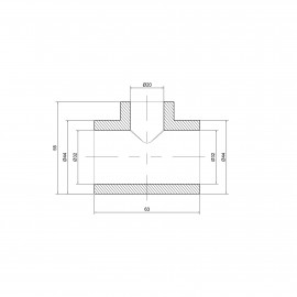 Тройник PPR Alfa Plast 32х20х32