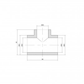 Тройник PPR Alfa Plast 32х25х32