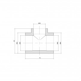 Тройник PPR Alfa Plast 40х32х40