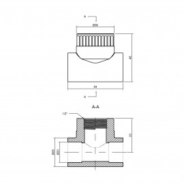 Тройник PPR Alfa Plast 20х1/2