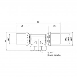 Тройник пресс Icma 20х3/4