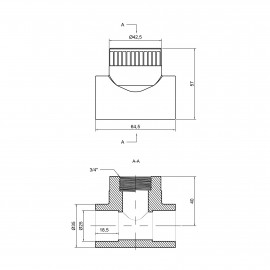 Тройник PPR Alfa Plast 25х3/4